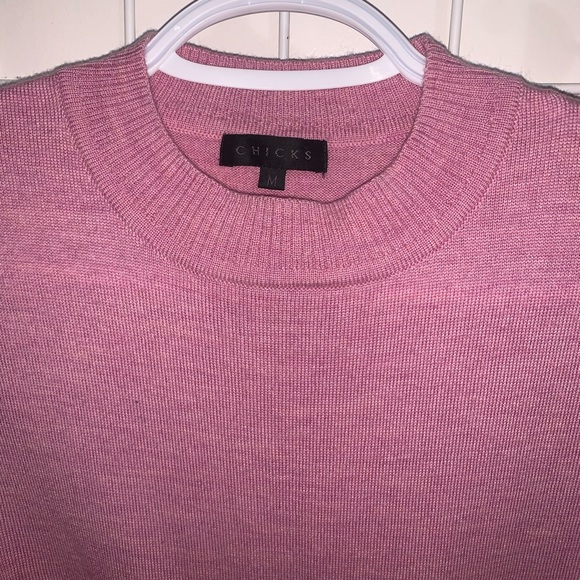 soft pink short-sleeved sweater - Picture 2 of 2